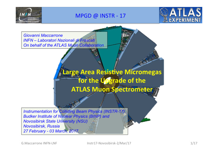 large area resis ve micromegas for the upgrade of the