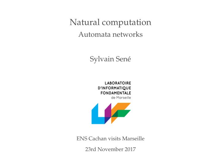 natural computation