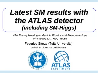 Latest SM results with  Latest SM results with  the ATLAS detector  the ATLAS detector  (including