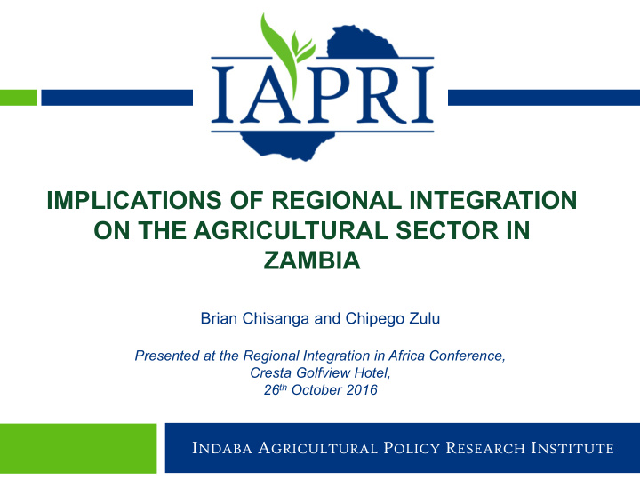 implications of regional integration
