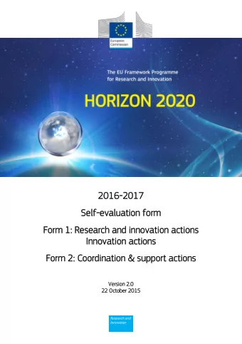 20  2016  16-20  2017  17  Self  lf-evaluati  valuation f  n form  orm  Form  Form 1: Rese  1: