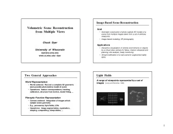 Volumetric  Scene  Reconstruction  Volumetric  Scene  Reconstruction  Goal  Goal  from  Multiple