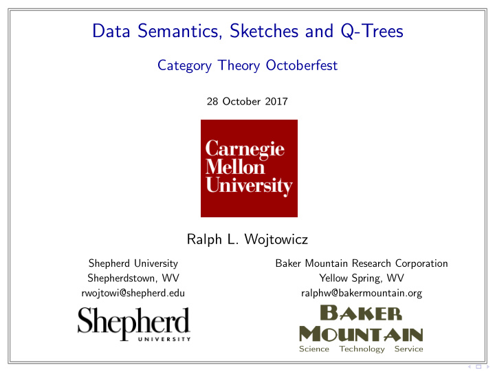 data semantics sketches and q trees