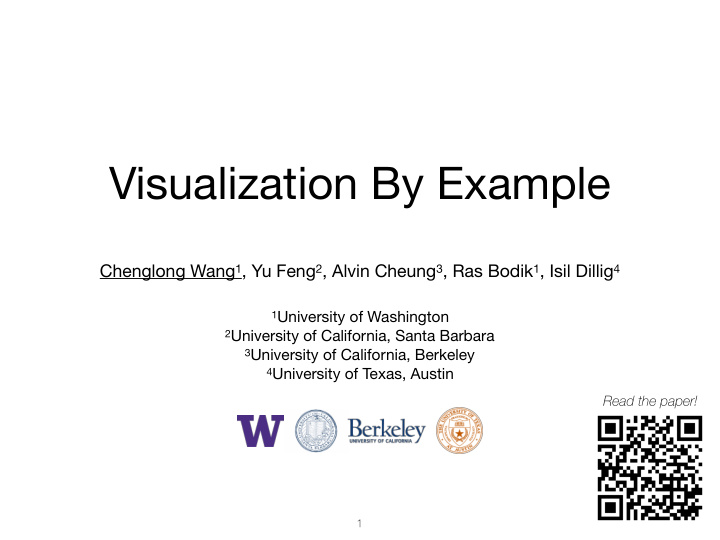 visualization by example