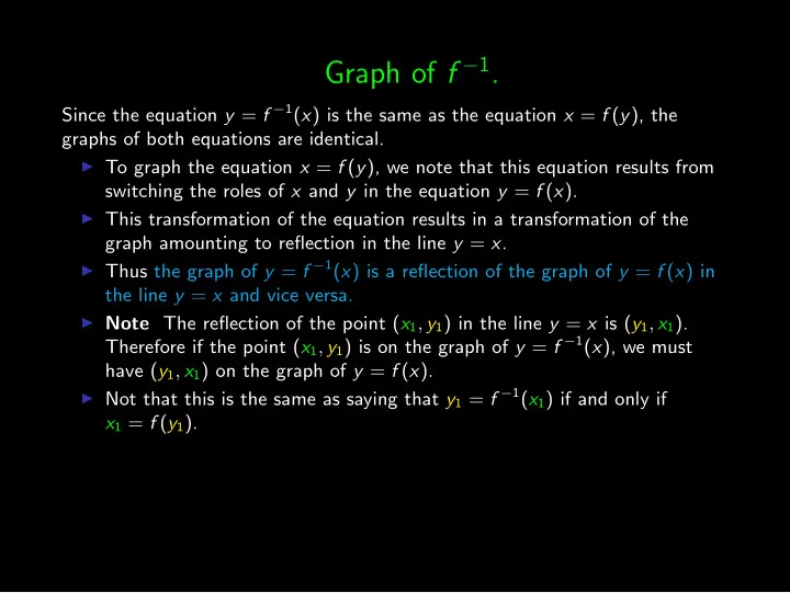 graph of f 1