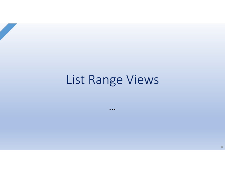 list range views