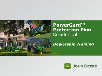 Residential  Dealership Training  2016 PowerGard Protection Plan Residential  Extended Repair
