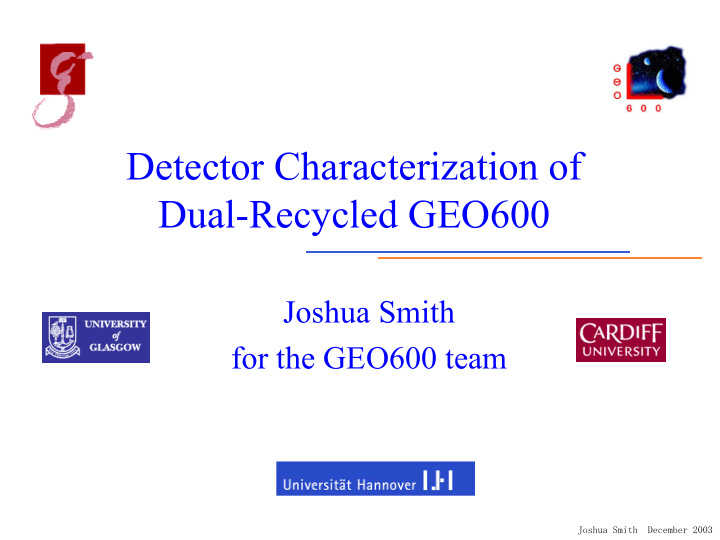 detector characterization of dual recycled geo600