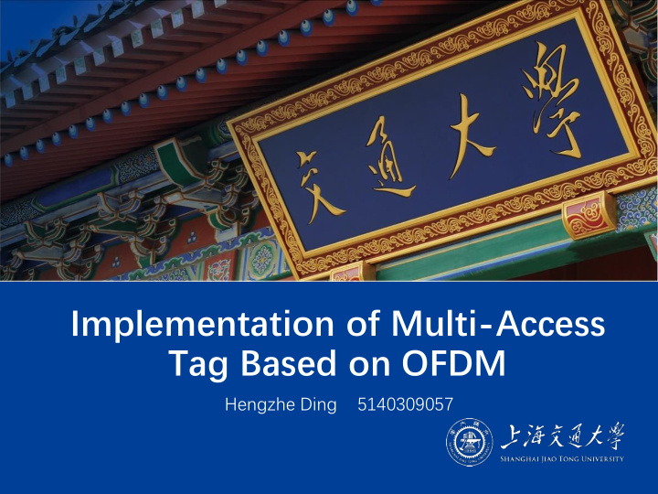 tag based on ofdm