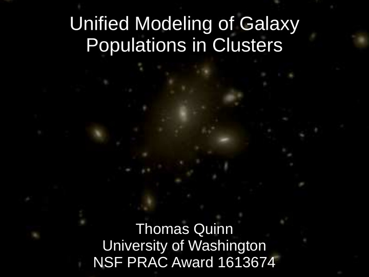 unified modeling of galaxy populations in clusters