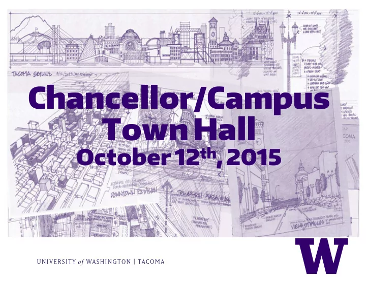 chancellor campus town hall