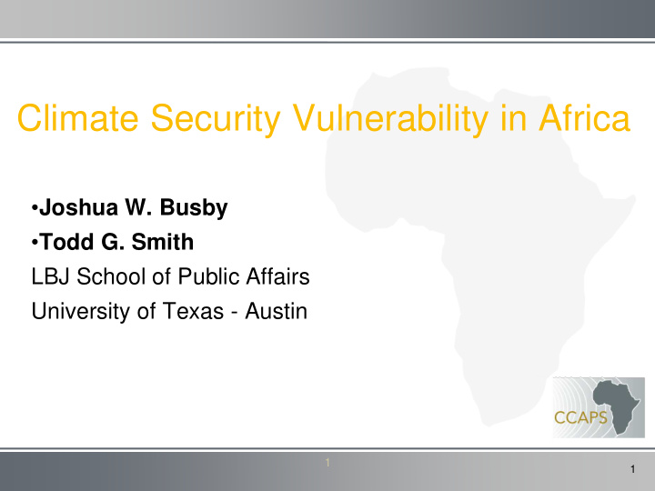 climate security vulnerability in africa