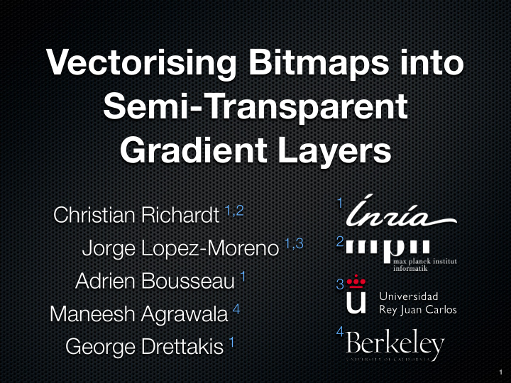 vectorising bitmaps into semi transparent gradient layers