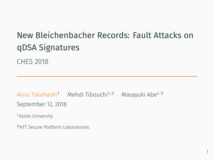 new bleichenbacher records fault attacks on qdsa