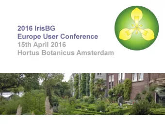 ArcGIS IrisBG sync  Released august 2015  Loads plant collection data from Iris to ArcGIS