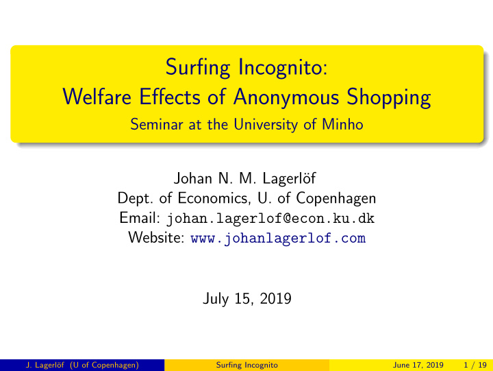 surfing incognito welfare effects of anonymous shopping