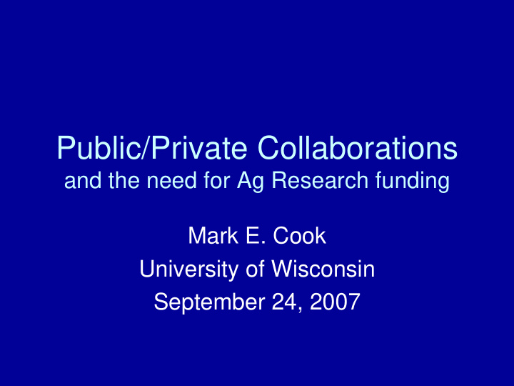 public private collaborations