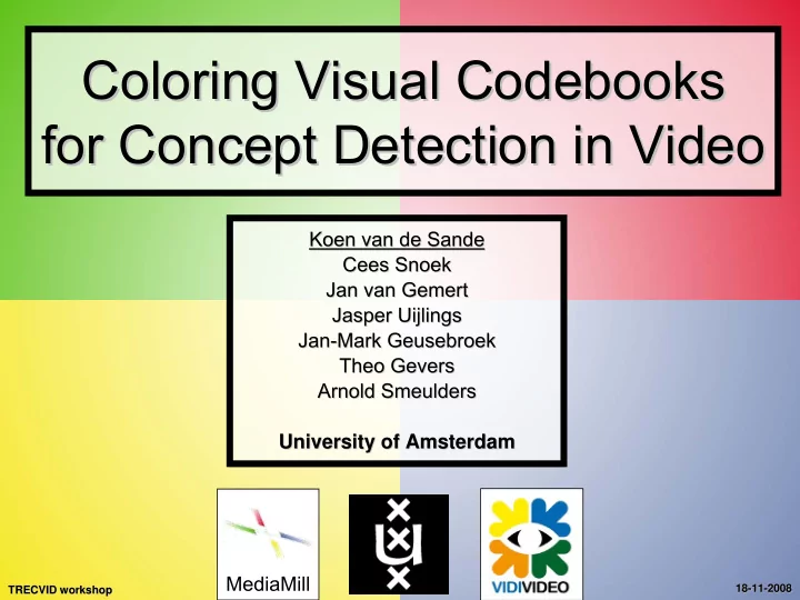 coloring visual codebooks coloring visual codebooks for