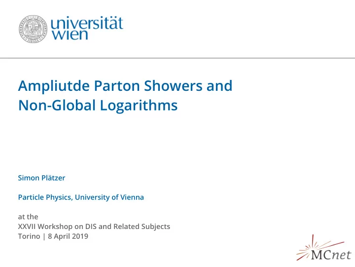 ampliutde parton showers and non global logarithms