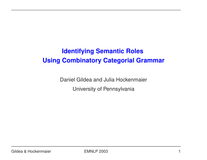 identifying semantic roles using combinatory categorial