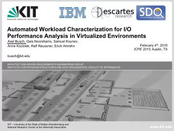 Automated Workload Characterization for I/O Performance Analysis in
