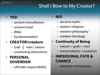 Shall I Bow to My Creator?  NO!  YES!   ancient myths   ancient monotheism   eastern