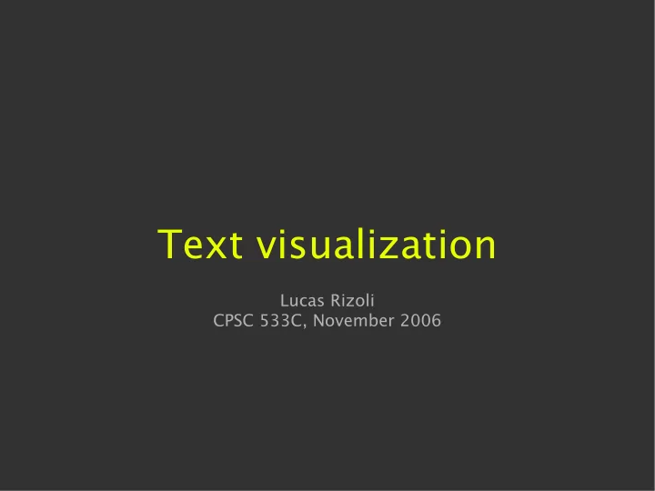 text visualization