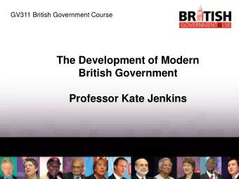 British Government  Professor Kate Jenkins Population Change in the 19 th Century  1800  1830