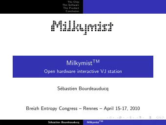 Some background...  Started VJing in 2005  Kludgy, ad hoc software inspired by MilkDrop,