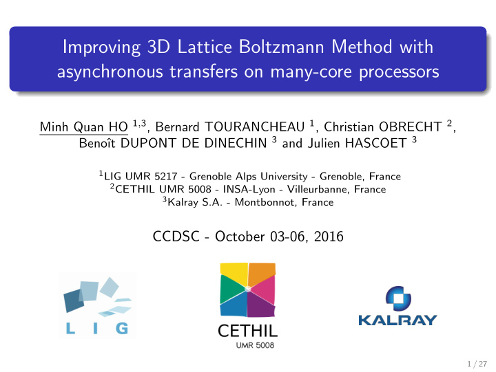 improving 3d lattice boltzmann method with asynchronous