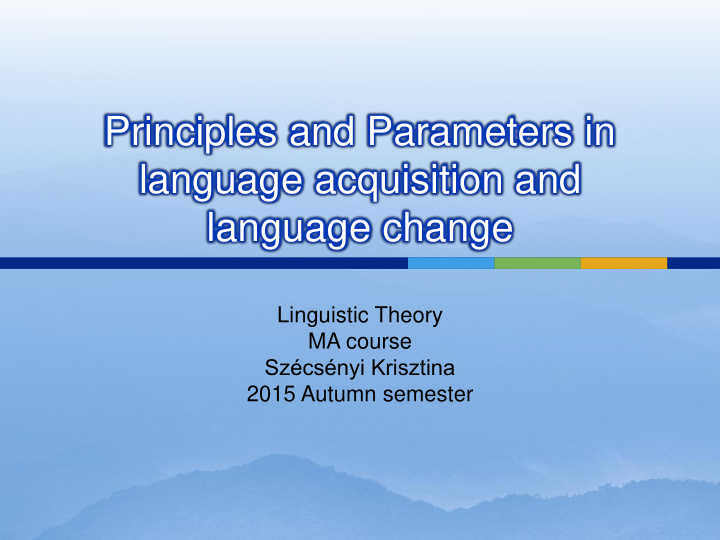 language acquisition and