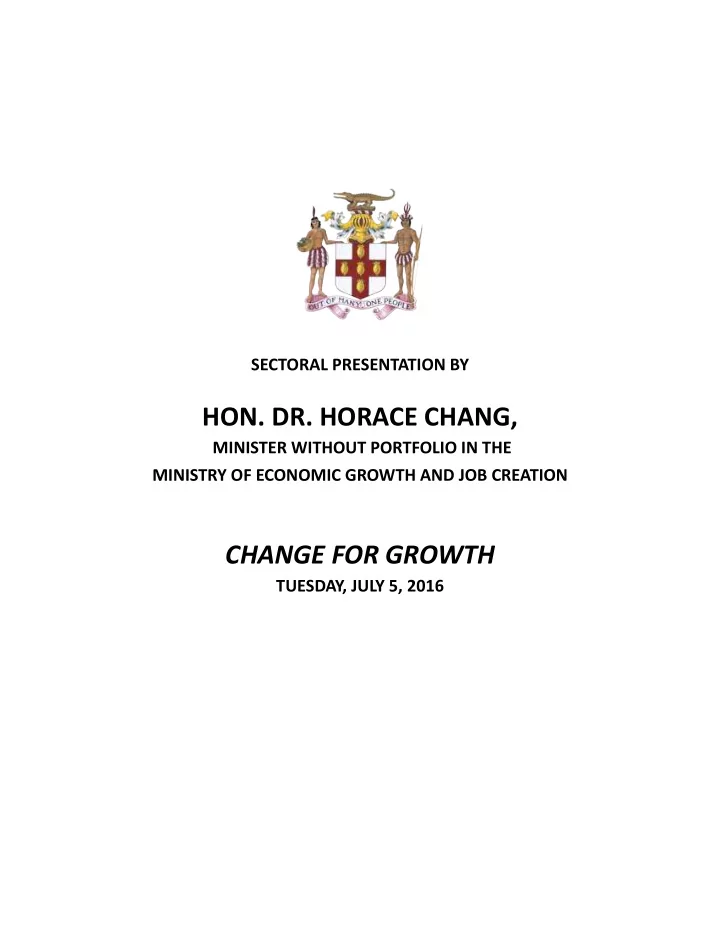 hon dr horace chang