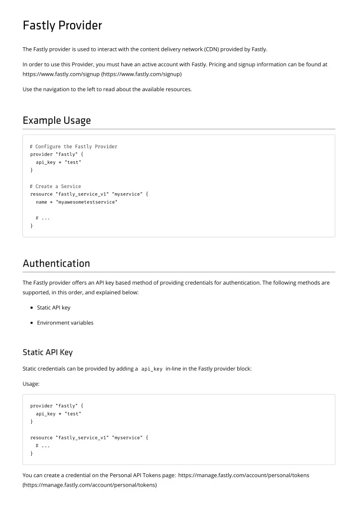 fastly provider