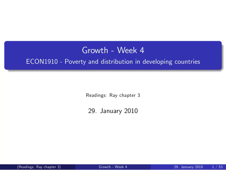growth week 4