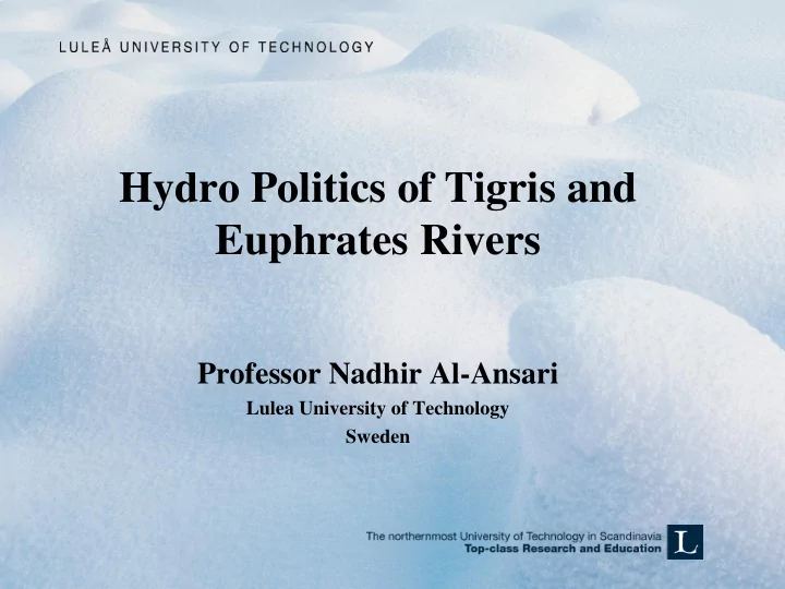 euphrates rivers