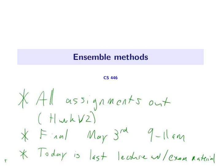 ensemble methods