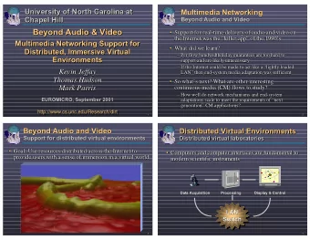 Beyond Audio &amp; Video  Beyond Audio &amp; Video  Beyond Audio &amp; Video  the Internet was the