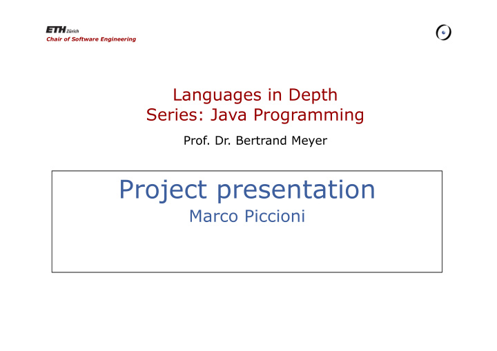 marco piccioni possible projects