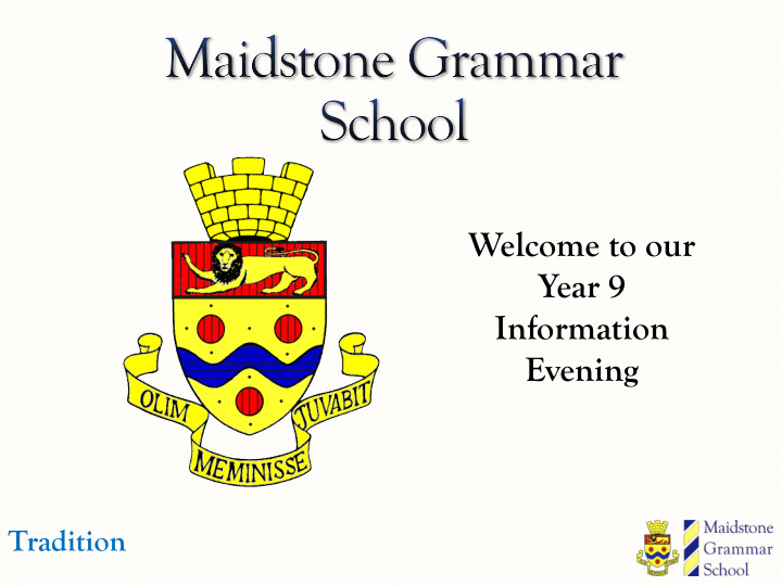 welcome to our year 9 information evening