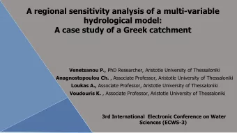 A regional sensitivity analysis of a multi-variable  hydrological model:  A case study of a Greek