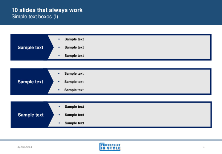 10 slides that always work