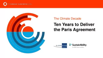 the Paris Agreement  Welcome  To our 2020 Climate Survey Webinar  #ClimateSurvey  Available Now: