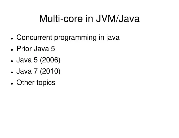 multi core in jvm java