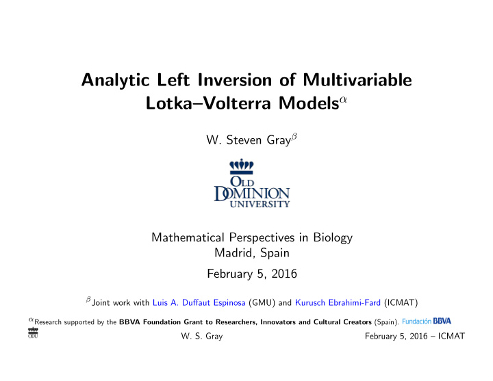 analytic left inversion of multivariable