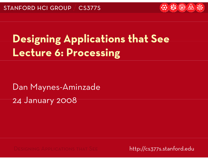 designing applications that see designing applications