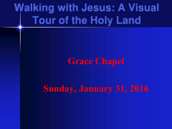walking with jesus a visual