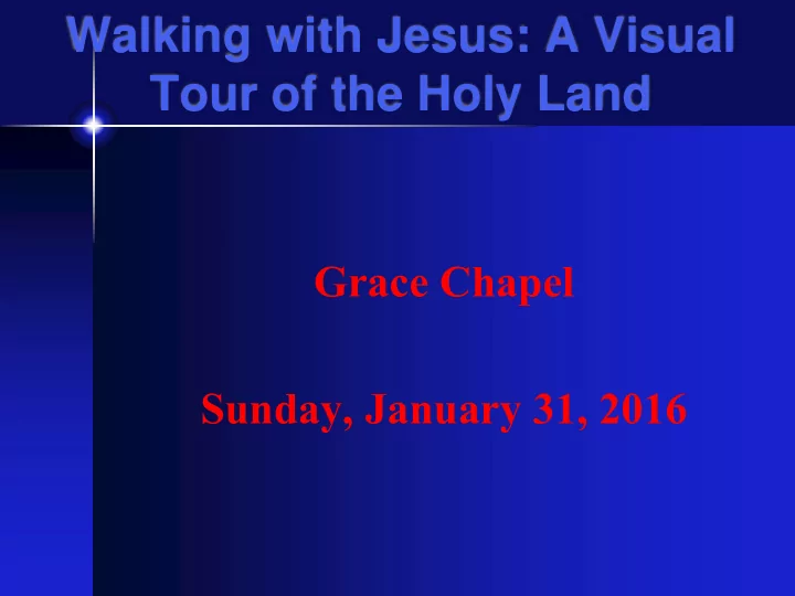 walking with jesus a visual
