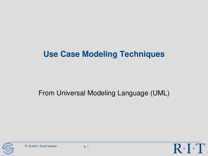 use case modeling techniques