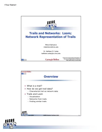 Trails and Networks:  Loom;  Network Representation of Trails  Mihovil Bartulovic