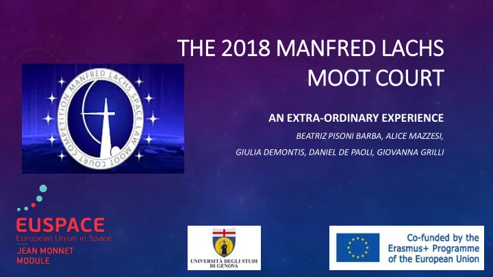 the 20 2018 manfred la lachs moot court